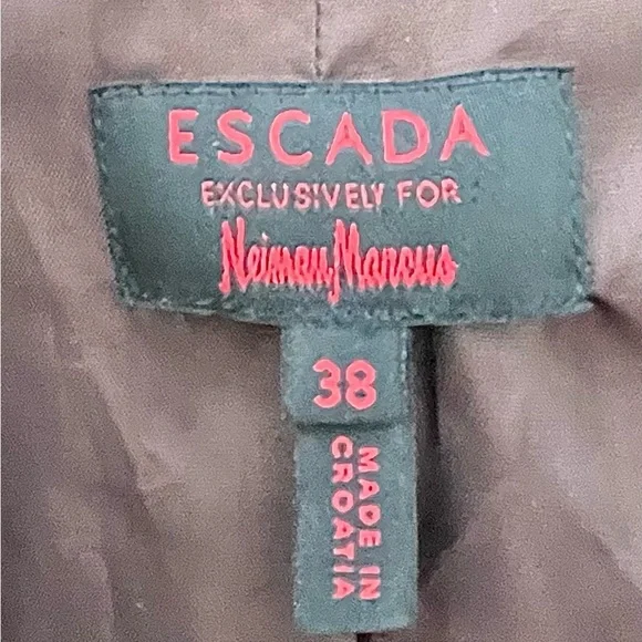 Escada Dark Brown Textured Blazer Jacket 38 - Picture 4 of 6